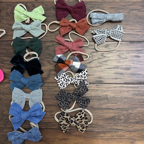 Baby Girls' Nylon Headband Hair Bow Bundle/Lot - Picture 4 of 4
